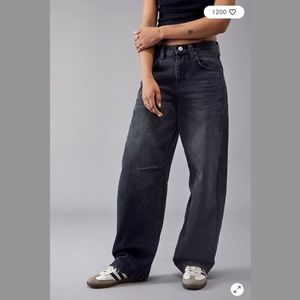 NWT BDG Black Logan Cinch Back Boyfriend Jeans